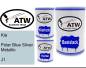 Preview: Kia, Polar Blue Silver Metallic, J1: 500ml Lackdose + 500ml Klarlack + 250ml Härter - Set, von ATW Autoteile West.